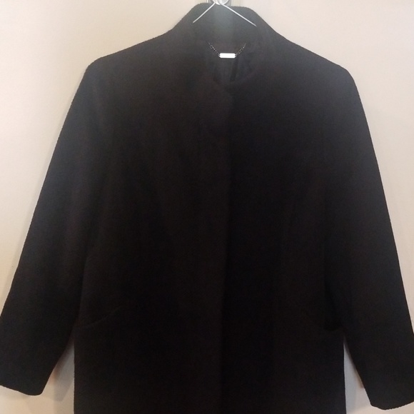 DAKS LONDON NAVYBLUE WOOL COAT SIZE 10 - Picture 1 of 7